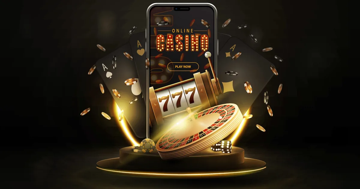 Smartphone mit geöffnetem Casino-Spiel auf dem Display